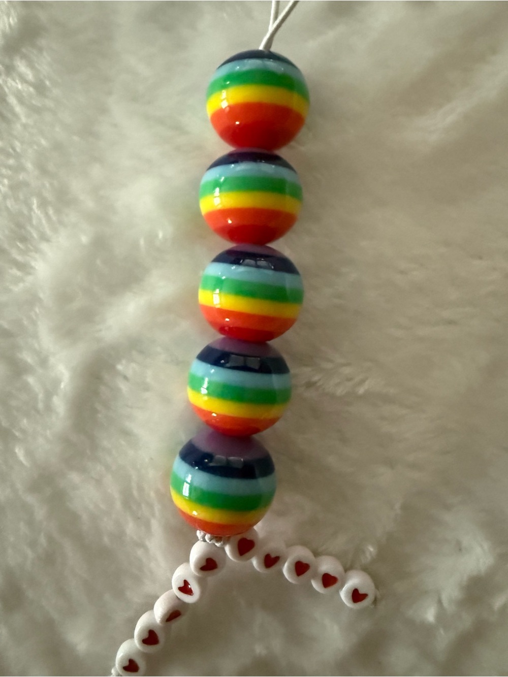 New Handmade Rainbow 🌈 Pride Love Beaded Necklace - Picture 4 of 4